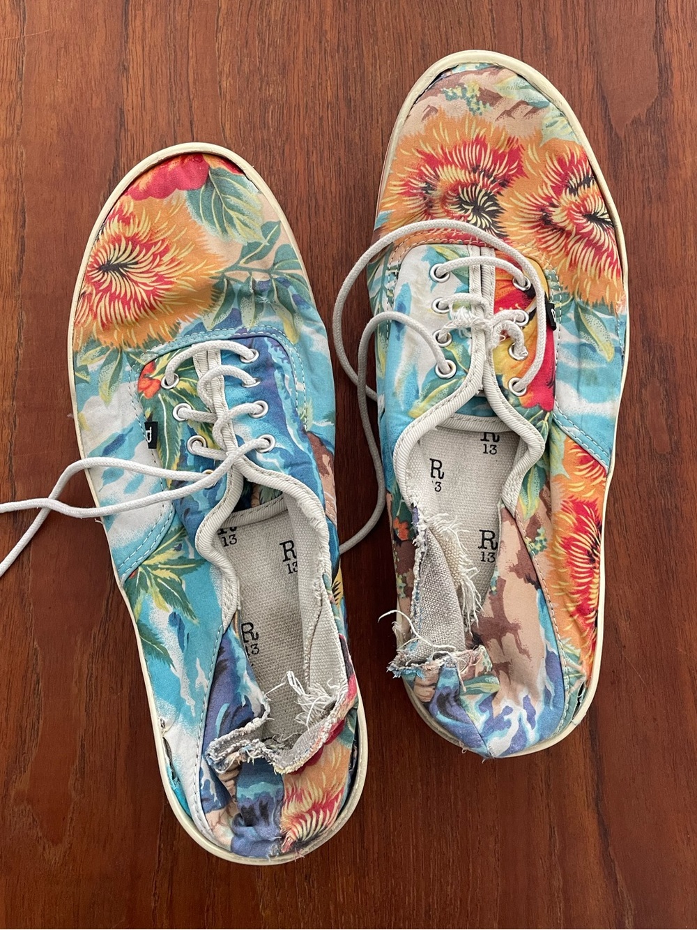 R13 distressed sneakers